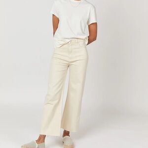 Oliver Logan Aberdeen Wide Leg Jean in Ecru NormCore Size 29